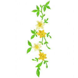 Flowers And Tree Embroidery Design 9